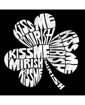 Мужская футболка с надписью word art - kiss me i'm irish LA Pop Art, черный