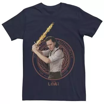 Мужская футболка с накладным логотипом Marvel Loki TVA Licensed Character