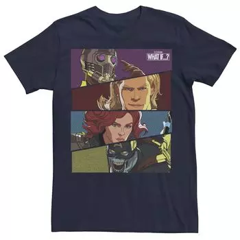 Мужская футболка с наклонными вставками Marvel What If Hero Licensed Character