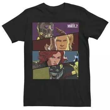 Мужская футболка с наклонными вставками Marvel What If Hero Licensed Character