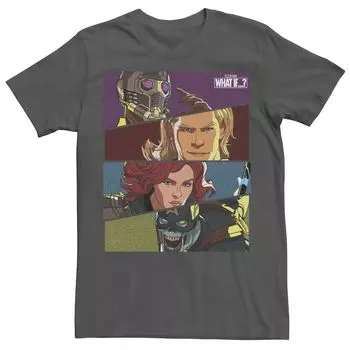 Мужская футболка с наклонными вставками Marvel What If Hero Licensed Character
