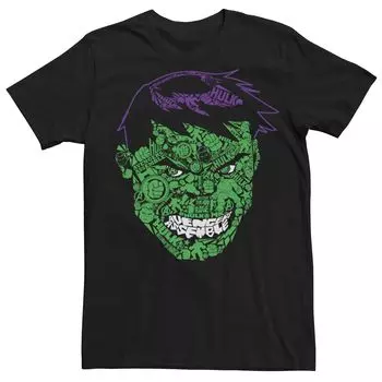 Мужская футболка с наполнителем для лица Marvel's Hulk Licensed Character