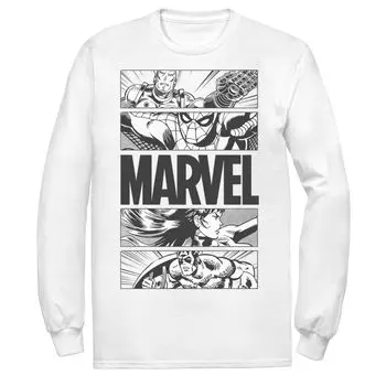 Мужская футболка с наполнителем панели в стиле ретро Marvel Avengers Licensed Character