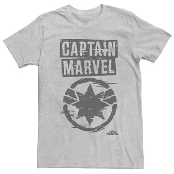 Мужская футболка с нарисованным логотипом Marvel Captain Marvel Licensed Character