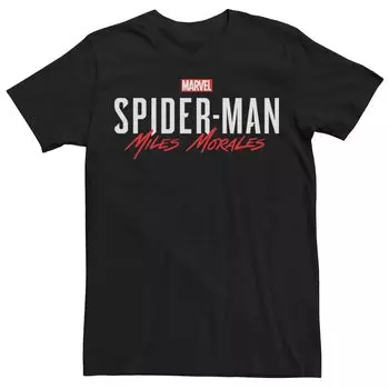 Мужская футболка с названием игры «Человек-паук Майлз Моралес» Marvel