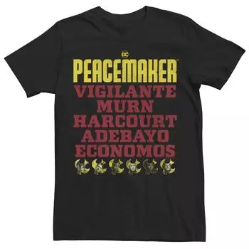 Мужская футболка с названием команды DC Comics Peacemaker Team Licensed Character