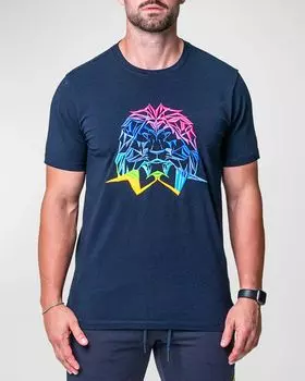 Мужская футболка с неоновой вышивкой Maceoo, цвет Black