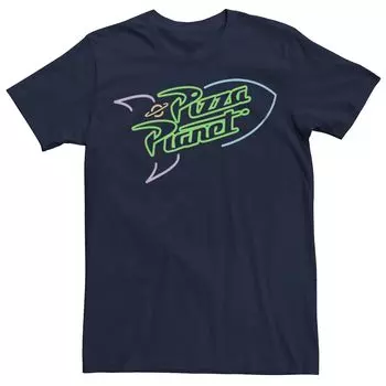 Мужская футболка с неоновой вывеской Disney/Pixar's Toy Story Pizza Planet и графическим рисунком Licensed Character