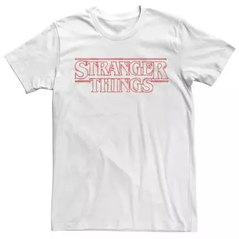 Мужская футболка с неоновым логотипом Netflix Stranger Things Licensed Character