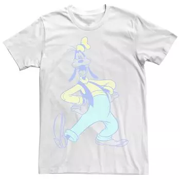 Мужская футболка с неоновым портретом «Микки и друзья» Disney Goofy Licensed Character