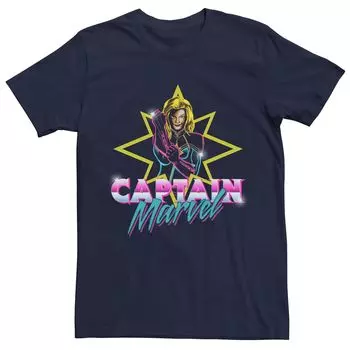Мужская футболка с неоновым рисунком Captain Marvel Licensed Character