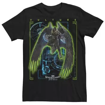 Мужская футболка с неоновым светящимся рисунком Marvel Spider-Man Vulture Licensed Character