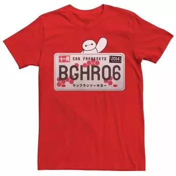 Мужская футболка с номерным знаком Big Hero 6 San Fransokyo Licensed Character