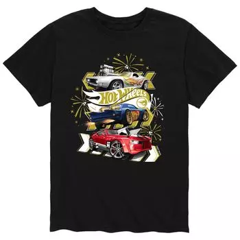 Мужская футболка с новогодним фейерверком Hot Wheels Licensed Character