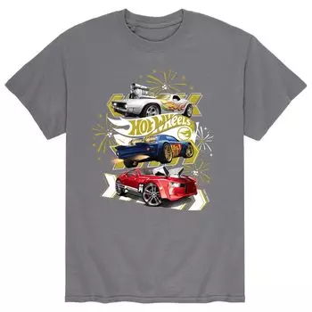 Мужская футболка с новогодним фейерверком Hot Wheels Licensed Character