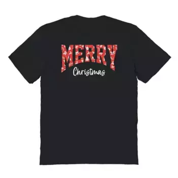 Мужская футболка с новогодним принтом "Merry Christmas" Licensed Character, черный