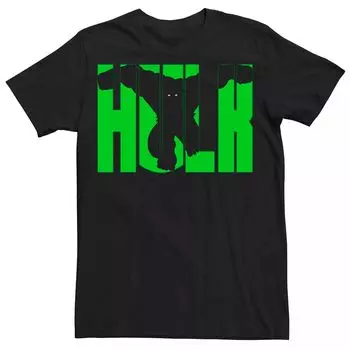 Мужская футболка с объемным силуэтом и буквами Marvel's Hulk Licensed Character