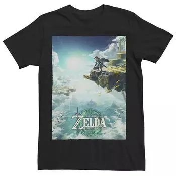 Мужская футболка с обложкой для видеоигры The Legend of Zelda: Tears of the Kingdom с графическим рисунком Licensed Character