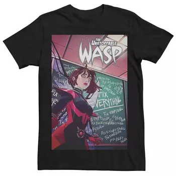 Мужская футболка с обложкой комикса Marvel's The Unstoppable Wasp (2018) #4 Licensed Character, черный