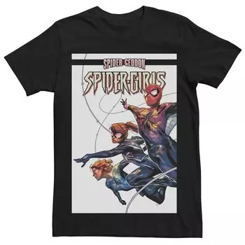 Мужская футболка с обложкой комикса Marvel's Spider-Geddon Spider-Girls #1 Licensed Character
