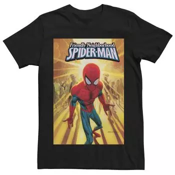 Мужская футболка с обложкой комиксов «Человек-паук» Marvel's Friendly Neighborhood Licensed Character