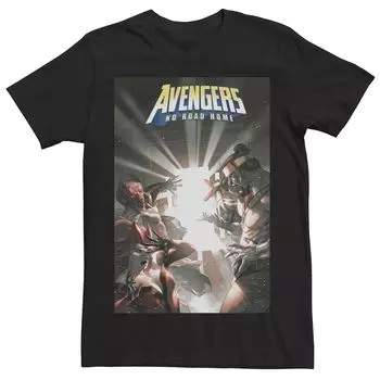Мужская футболка с обложкой комиксов Marvel Avengers No Road Home Finale Licensed Character
