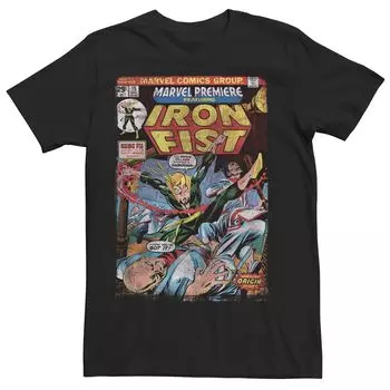 Мужская футболка с обложкой комиксов Marvel Iron Fist и графическим рисунком Licensed Character
