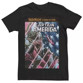 Мужская футболка с обложкой комиксов Marvel «Капитан Америка Стив Роджерс» Licensed Character