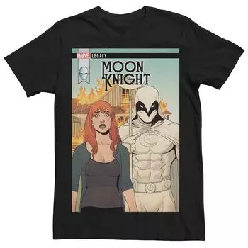 Мужская футболка с обложкой комиксов Marvel Legacy Moon Knight Flaming Farmer Licensed Character