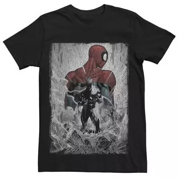 Мужская футболка с обложкой комиксов Marvel's Spider-Man Reborn Licensed Character