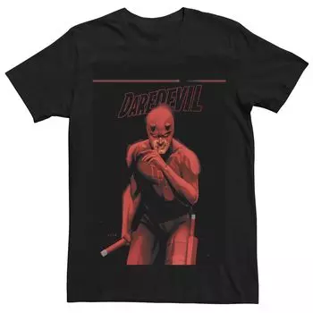 Мужская футболка с обложкой комиксов Marvel's Daredevil Dark Fight Stance Licensed Character