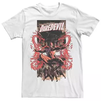 Мужская футболка с обложкой комиксов Marvel's Daredevil Red Dragons Licensed Character