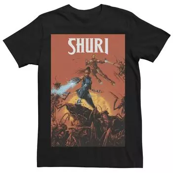 Мужская футболка с обложкой комиксов Marvel Shuri Iron Man Licensed Character