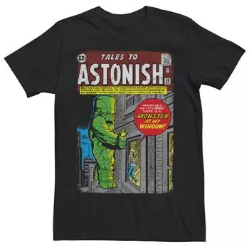 Мужская футболка с обложкой комиксов Marvel Window Monster в стиле ретро Licensed Character