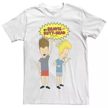Мужская футболка с оригинальным логотипом Beavis and Butthead Head Bang Licensed Character