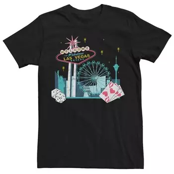 Мужская футболка с открыткой Welcome Vegas Licensed Character, черный