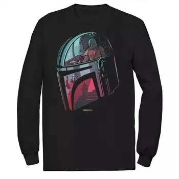 Мужская футболка с отражающим шлемом The Mandalorian Helmet Licensed Character, черный