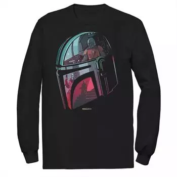 Мужская футболка с отражающим шлемом The Mandalorian Helmet Licensed Character