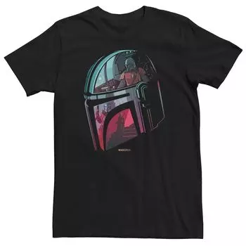 Мужская футболка с отражающим шлемом The Mandalorian Helmet Licensed Character