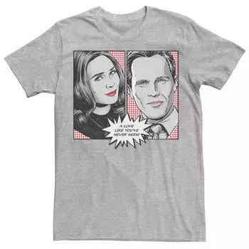 Мужская футболка с панелями комиксов Marvel WandaVision Wanda & Vision