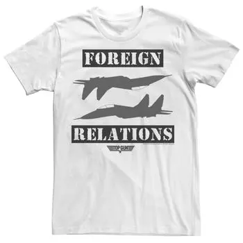 Мужская футболка с печатью Top Gun Foreign Relations Licensed Character