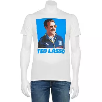 Мужская футболка с персонажем Ted Lasso Licensed Character, белый