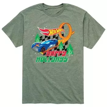 Мужская футболка с петлями для трека Hot Wheels "Happy Holidays" Licensed Character
