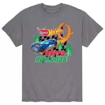 Мужская футболка с петлями для трека Hot Wheels "Happy Holidays" Licensed Character