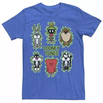 Мужская футболка с пикселизированными персонажами Looney Tunes Licensed Character