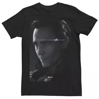 Мужская футболка с плакатом Avengers: Endgame Loki Avenge The Fallen Marvel, черный