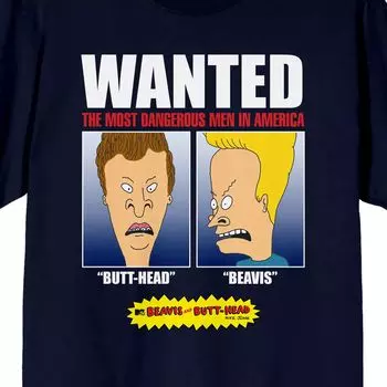 Мужская футболка с плакатом Beavis & Butthead Licensed Character