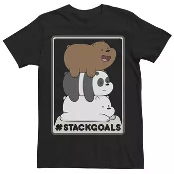 Мужская футболка с плакатом Cartoon Network We Bare Bears Stack Goals Licensed Character