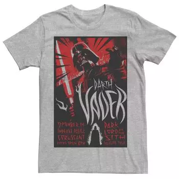 Мужская футболка с плакатом «Дарт Вейдер Темный Лорд Галактического тура» Star Wars