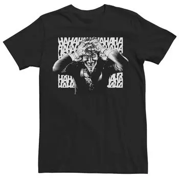 Мужская футболка с плакатом DC Comics Batman Crazed Joker Licensed Character